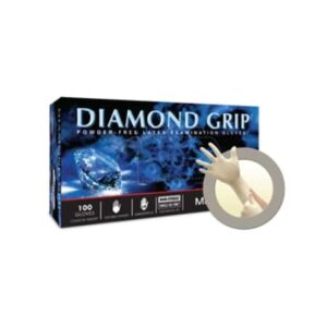 Diamond Grip Latex Exam Gloves