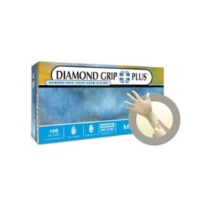 Diamond Grip Plus Latex Exam Gloves