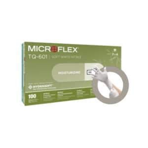 Microflex Soft White Nitrile Exam Gloves
